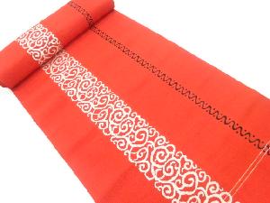 アンティーク　唐草模様織出し八寸帯地反物